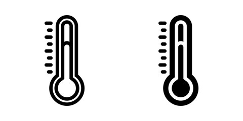 Thermometer icon. flat illustration of vector icon for web - obrazy, fototapety, plakaty