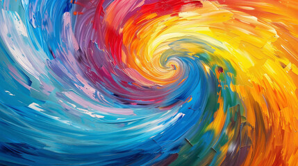 Spiraling vortexes of color expanding and contracting across the canvas, their movements hypnotic...