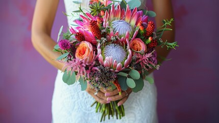 Vibrant Bouquet of Colorful Flowers in a Vase