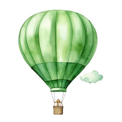 Water Color Hot air balloon isolated on transparent background