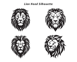 Lion Head Silhouette Bundle
