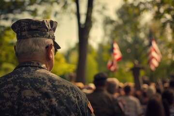 a moment of silence at a memorial service for memorial day