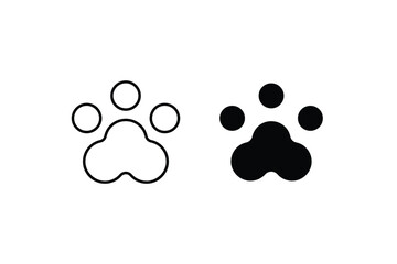 Fototapeta na wymiar the paw print icon, symbolizing the presence and affection of animals