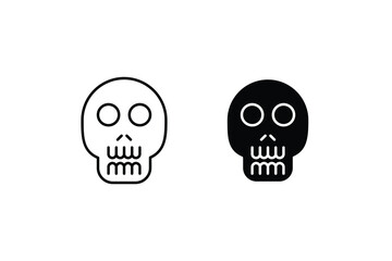 the skull icon, symbolizing mortality, danger, and warning