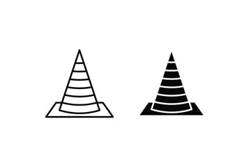Construction cone icon, vector illustration design. Tools collection. on white background.