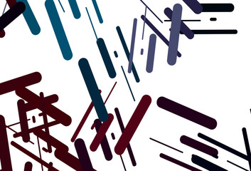 Dark blue, red vector backdrop with long lines.