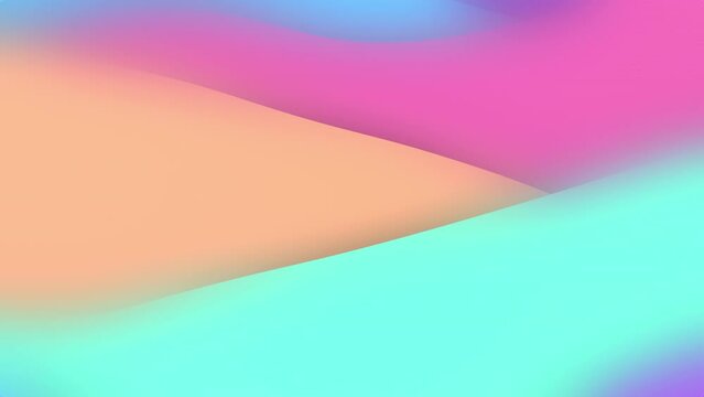 animation from wavy shapes filled colorful shapes with parallax effect, 4K seamless loop abstract background, Live wallpaper 
