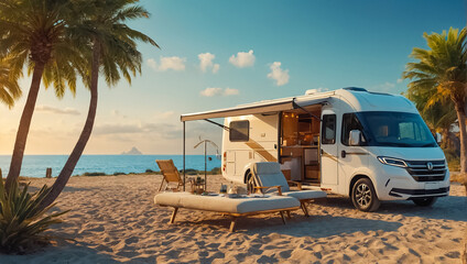 Motorhome by the sea