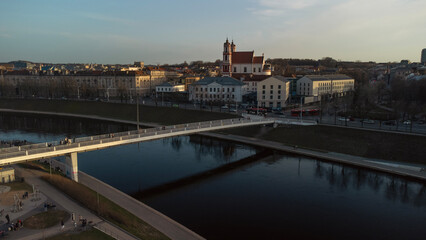 Fototapeta premium Right quay of Neris, Neries dešinysis krantas