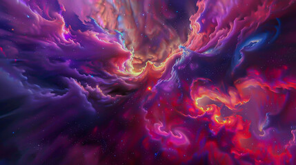 Vibrant colors swirling through the endless expanse of the cosmos - obrazy, fototapety, plakaty