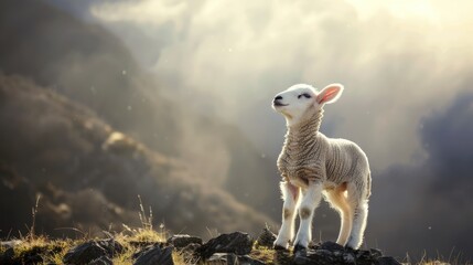 Little lamb - obrazy, fototapety, plakaty