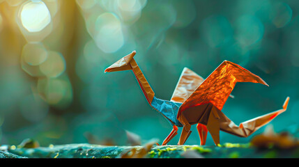 Use AI to reimagine the possibilities of origami in the digital realm. - obrazy, fototapety, plakaty