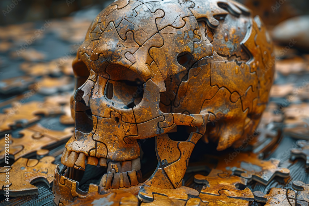 Poster a puzzle of contradictions and paradoxes puzzling the mind, challenging understanding and resolution