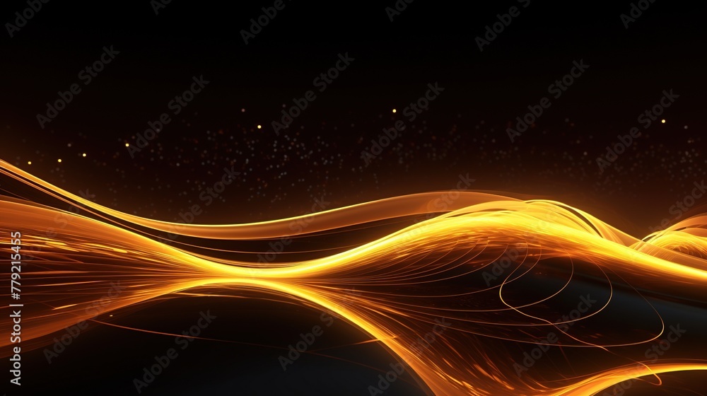 Poster abstract glowing lines wave flow for digital waves, dynamic network system, energy,. technology and 