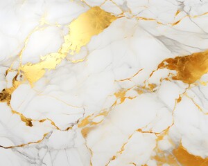 Gold and white marble background