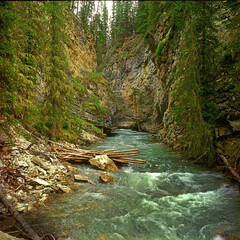 Johnston Canyon in Banff National Park, Canadian Rockies, Alberta, Canada - UNESCO World Heritage Site