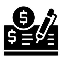 Vector design of cheque writing

