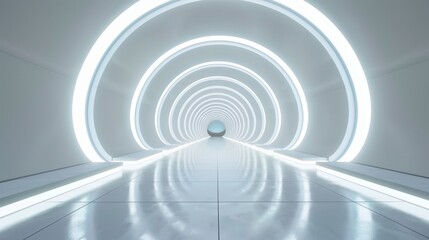White Tunnel With End Light