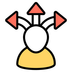 A modern design icon of user network

