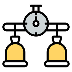 Dollar inside stopwatch, icon of time is money


