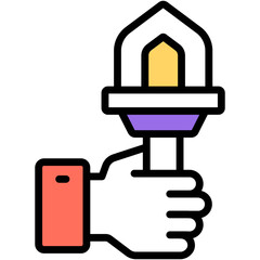 Conceptual flat design icon of placard 

