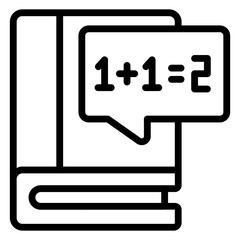 A beautiful design icon of math book

