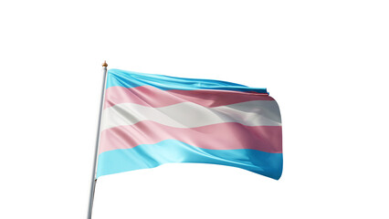 transgender flag on a transparent background, waving in the wind, trans flag with no background, tall flagpole, pride, gay pride, lgbt, lgbtqia, alpha, transparent png