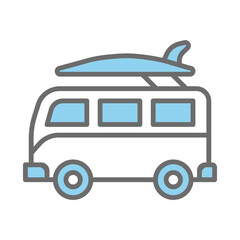 surf van icon vector illustration design template