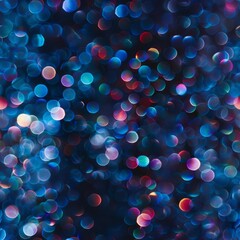 Seamless colorful bokeh pattern with dark holographic tones