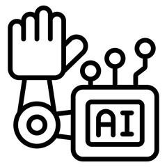 Premium download icon of ai hand 
