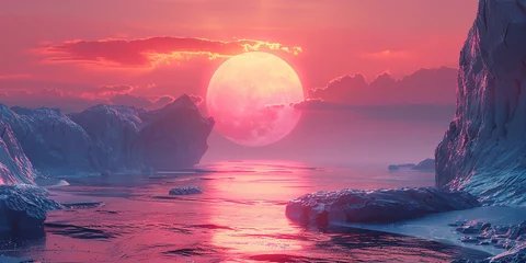 Foto op Plexiglas sunrise over the ocean © muhammad