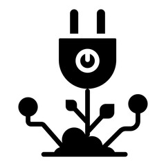 A unique design icon of eco plug

