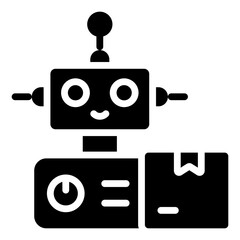 Obraz premium An icon design of robot delivery isolated on white background