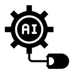 Modern design icon of ai setting 

