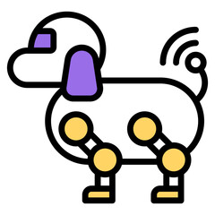 Modern design icon of robot dog

