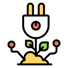 A unique design icon of eco plug

