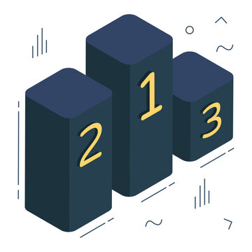 Position ranking board, icon of leaderboard


