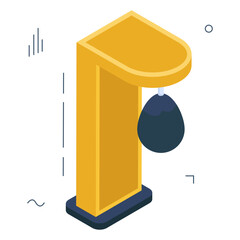 A modern design icon of punching bag

