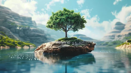 Foto op Plexiglas Tree-Topped Island © MIKHAIL