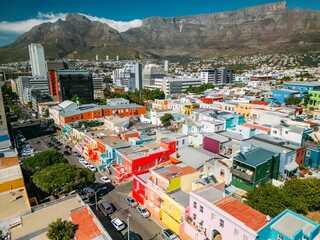 Naklejka premium Bo-Kaap, Cape Town colourful residential Malay community in South Africa