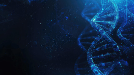 Abstract background modern and futuristic Blue color DNA - obrazy, fototapety, plakaty