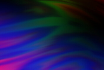 Fototapeta premium Dark Multicolor, Rainbow vector blurred bright template.
