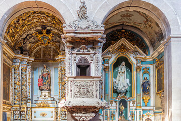 Interior of the parish church of Nossa Senhora das Merces in Lisbon-portugal
