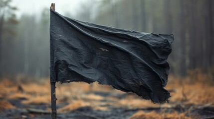 Flag of black in small size