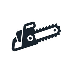 Chainsaw icon. Isolated vector illustration