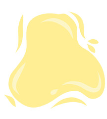 illustration of a pear splash yellow water cream