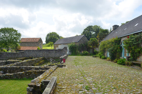 Landevennec, Bretagne, France, archeological site and ancient Abbey