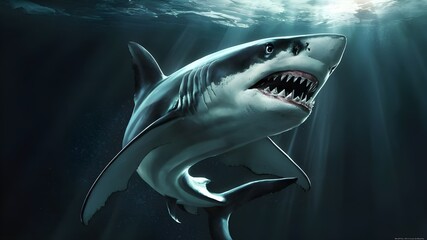 great white shark wallpaper