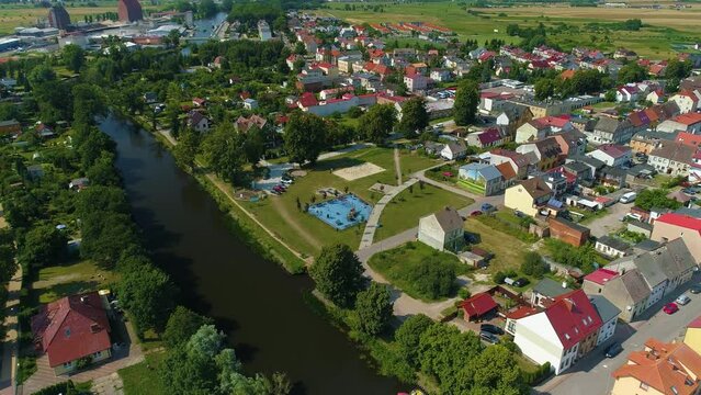 Playground River Wieprza Darlowo Plac Zabaw Aerial View Poland