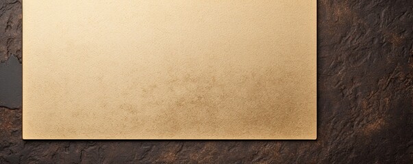 Gold blank business card template empty mock-up at gold textured background with copy space for text photo or product